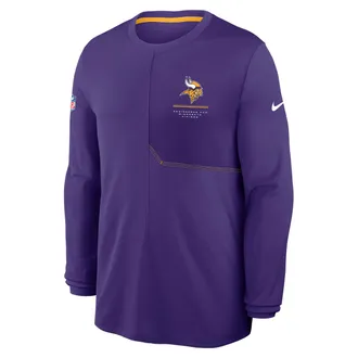 Nike Minnesota Vikings Sideline Coach Nike Mens Dri-FIT NFL Long-Sleeve Top in Purple | 03B1035M9M-B8B