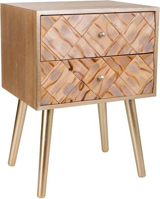 Wanderlust Deco Mesita de madera marrón 44,5x35x61