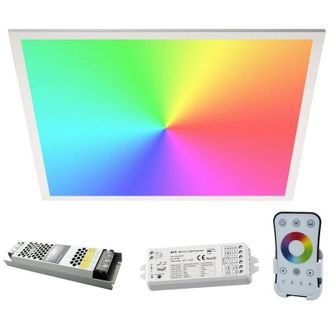 Trade Shop Trade Shop Traesio - Trade Shop - Kit Pannello Ultra Slim Led 94w Centralina Smart Wifi 24v Rgb+3000k Rgbw Alexa Google