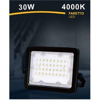 Trade Shop Trade Shop Traesio - Trade Shop - Faro Faretto Led Proyecto Externo Nero 30w Ip65 Luce 6500k 4000k 3000k Fs30w-n
