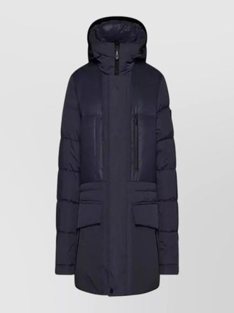 Peuterey hooded jacket quilted texture side pockets