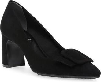 Anne Klein Bentley Buckle Pump in Black at Nordstrom, Size 6.5