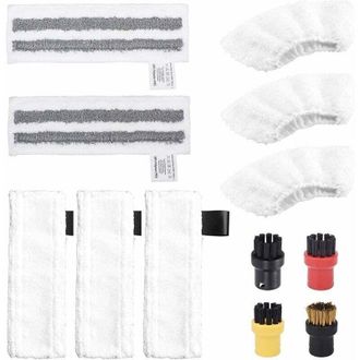 OEM Pack De Accesorios De 12 Piezas Para Limpiadoras A Vapor K&auml;rcher Easyfix Sc2 Sc3 Sc4 Sc5, Juego De Pa&ntilde;os De Microfibra Y Boquilla Para Suelos Con Cepi