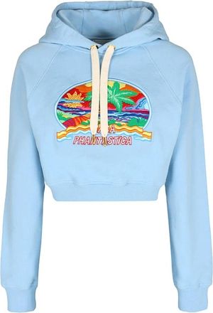 Casablanca Felpa - Dames - Hoodies - Blauw - L - Hoodies & sweatvesten
