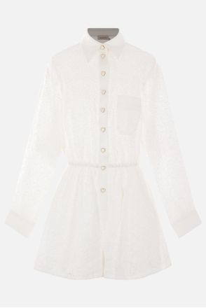 Zimmermann Crush Embroidred Playsuit