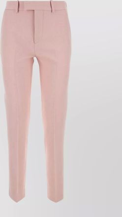 Burberry creased slim-fit wool trousers with belt loops