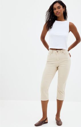 Contemporaine Womens Colourful denim capri pant Fit: Slim leg, regular rise