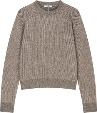 TOMBOY Gestreepte trui met ronde hals - Beige