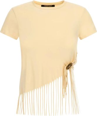 Roberto Cavalli T-shirt con frange - Toni neutri