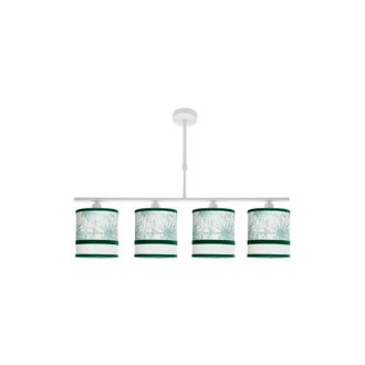 Fabrilamp Lampara Caledonia 4xe14 Blanco/verde Regx75x14cm