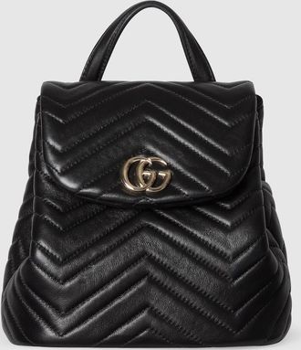 Gucci GG Marmont Mini Backpack, Black, Leather