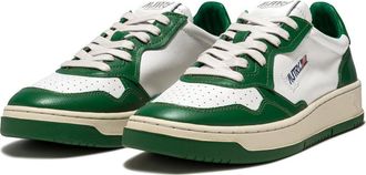 Autry Medalist Low Sneaker in Leather White Green at Nordstrom Rack, Size 11Us / 41Eu