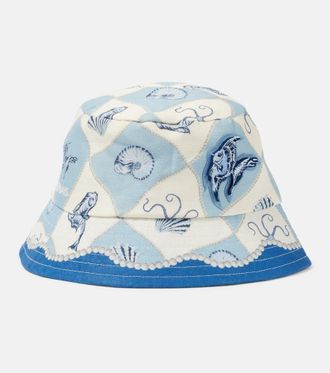 Alemais Pia linen bucket hat