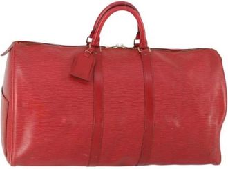 Louis Vuitton Pre-owned Weekend Bag - Dames - Vintage Weekendtas - Rood - ONE Size - Leer - Vintage