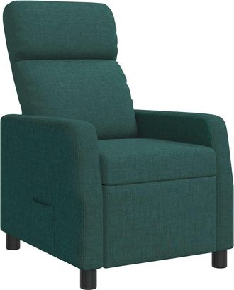 vidaXL Recliner Verde Oscuro Tela Vidaxl
