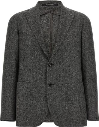 Tagliatore Grey Notched Lapel Blazer