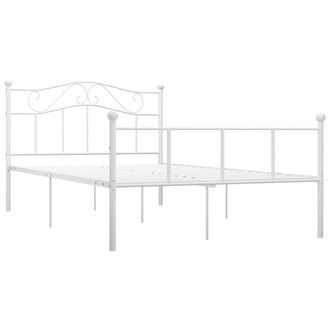 vidaXL Estructura De Cama Sin Colch&oacute;n Metal Blanco 120x200 Cm Vidaxl