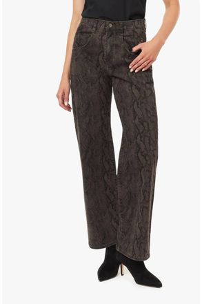 Habitual Blaine High Waist Straight Jeans In Brown Snake Print