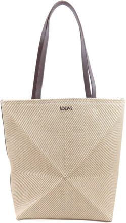 Loewe Beige Canvas Tote Bag (Pre-Owned)