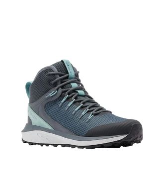 Columbia Womens Trailstorm Waterproof Mid Shoes In Graphite/dusty Green