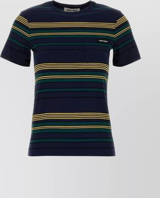 Miu Miu striped cotton short-sleeve t-shirt