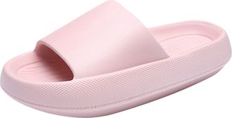 Generic 2026 Family Slippers Home Thickened Indoor Women Shoes Couple Quick Drying Men Womens Slipper (4) Pink