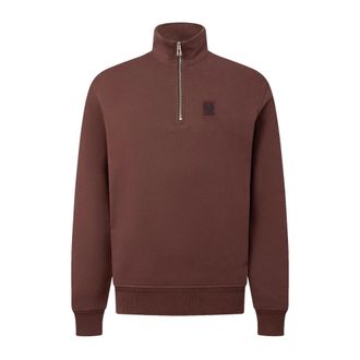 Belstaff Felpa con zip corta - - Sweatshirts & Hoodies - Uomo - Marrone - M
