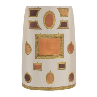 Versace Short Skirts, female, Multicolor, Size: L Printed Silk Skirt