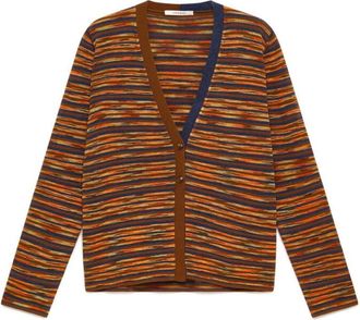 Maliparmi Mix Stripes Cardigan - Dames - Vesten - Veelkleurig - XL - Wol - Truien & Vesten