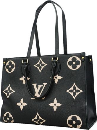 Louis Vuitton Beige Black Tote Bag (Pre-Owned)