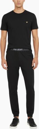 Lyle & Scott Mens Lyle and Scott Mens Pyjama Set T Shirt Pants Sleepwear Loungewear Lounge Set New - Black - Size: 33/32/32