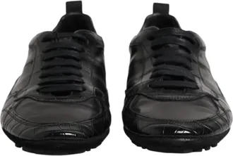 Dolce & Gabbana Black Exotic Leather Low Top Sneakers Mens Shoes