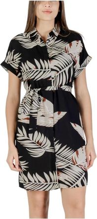 Vero Moda Vero Moda, Kleedjes, Dames, Veelkleurig, S, Bloemenknoopshirtjurk