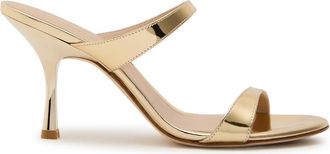Stuart Weitzman Stuart Weitzman Nudist 85 Metallic Leather Mules - Gold - 40 (IT40/ UK7)