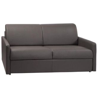 Vente-Unique Vente-unique - Divano letto 3 posti a ribalta in similpelle Grigio - Larghezza Materasso 140 cm memory foam - Spessore da 22 cm - calife