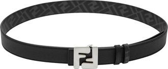 Fendi Squared FF Belt - Heren - Riemen - Zwart - 100 CM - Leer - Accessoires