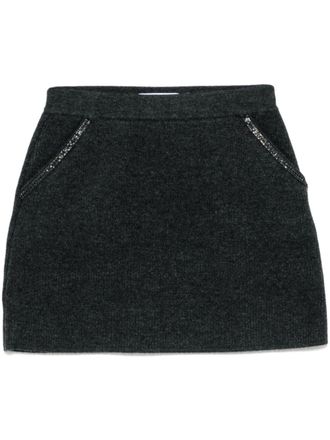 Self Portrait knitted mini skirt - women - Polyamide/Wool/Polyester/Cashmere/Elastane - S - Grey