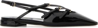 Miu Miu Womens Flat Black Calfskin