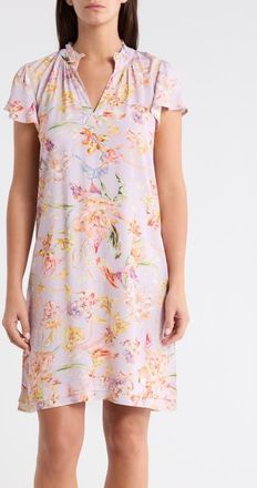 Papinelle Sleepwear Baile Flutter Sleeve Nightie Nightgown in Soft Lavender at Nordstrom, Size X-Small