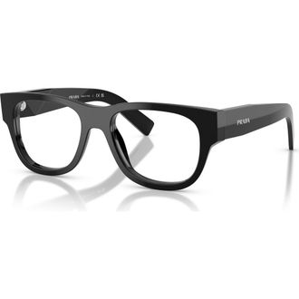 Prada 51mm Square optical glasses in Black at Nordstrom