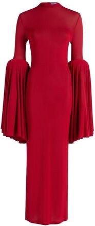 Jean Paul Gaultier Floor-Length Bell Sleeve Dress with High Neckline