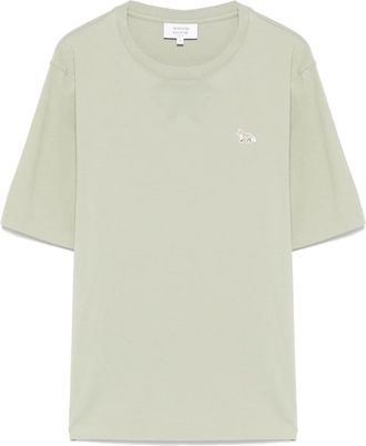 Maison Kitsun&eacute; T-shirt con applicazione Baby Fox - Verde