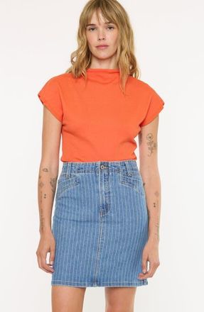 Kancan Moira Mid Rise Skirt in Medium Wash at Nordstrom, Size X-Large