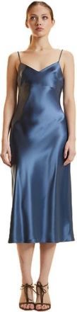 Cynthia Rowley Satin Slip Dress in Denim Blue at Nordstrom, Size 10