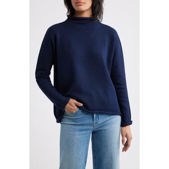Frank & Eileen Monterey Funnel Neck Sweater in Navy at Nordstrom, Size X-Large