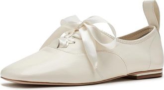 Cinq &agrave; Sept Christina Lace-Up Oxfords Womens Slippers Ivory : 10.5 M, Leather