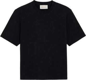 Ami Classic Black T-Shirt with Subtle Embroidered Logo