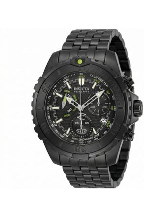 Invicta Reserve 50995 Herenhorloge - Quartz Uurwerk - Roestvrij Staal met Zwarte Wijzerplaat - 47 mm