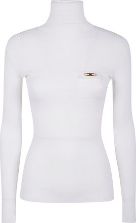 Elisabetta Franchi Turtleneck Ribbed T-Shirt
