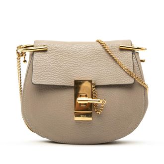 Chlo&eacute; Pre-owned Chloe Mini Grained Lambskin Drew Crossbody Ladies VA34MCLBON7MCATX